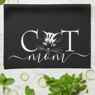 Cat mum  tea towel