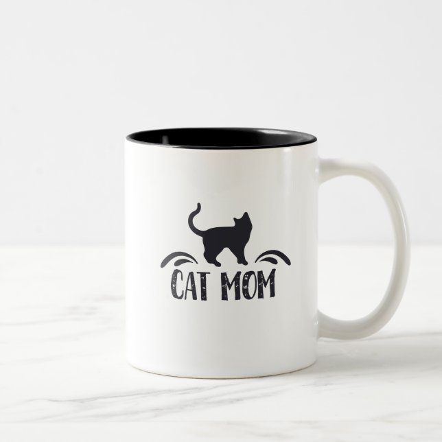 Cat Mum Two-Tone Coffee Mug (Right)