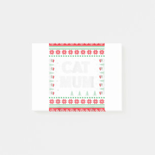 Cat Mum ugly Christmas sweater Cat Lovers Cute Cat Post-it Notes