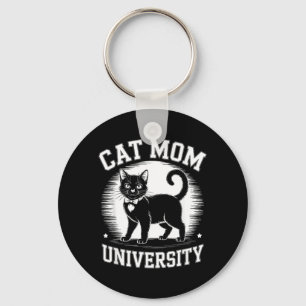 Cat Mum University Key Ring