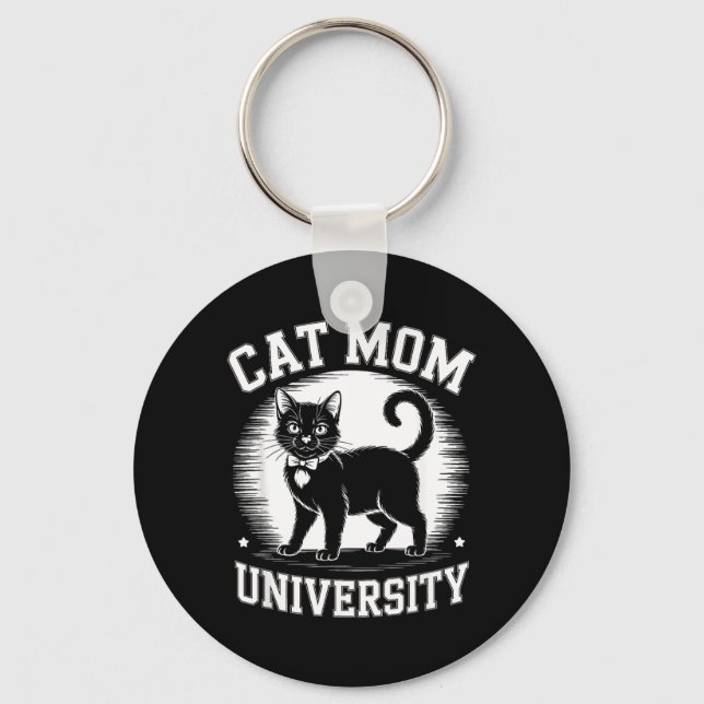 Cat Mum University Key Ring (Front)