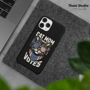 Cat Mum Votes Cute Election American Flag iPhone 15 Case