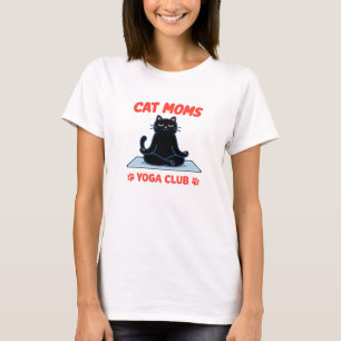Cat Mum Yoga Club Shirt Funny Yoga Cat Lover Gift