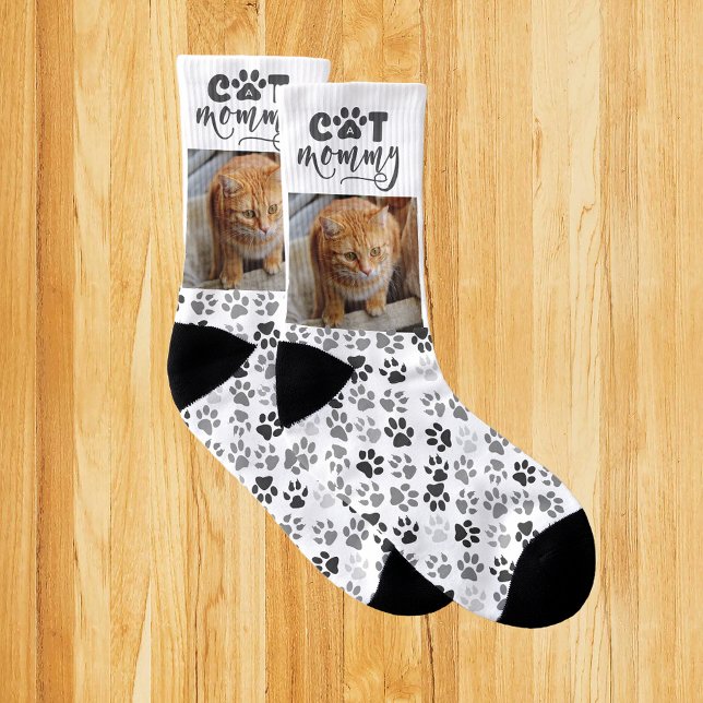 Cat Mummy Photo Template Pet Paws Socks (Creator Uploaded)
