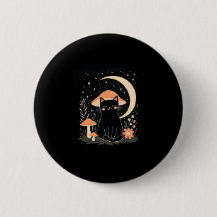 Cat Mushroom Hat Cottagecore Kitten Kitty Women Gi 6 Cm Round Badge