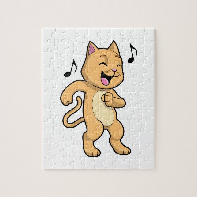 Cat Music Dance Jigsaw Puzzle (Vertical)