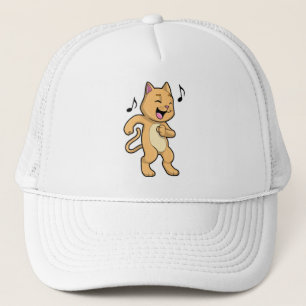 Cat Music Dance Trucker Hat