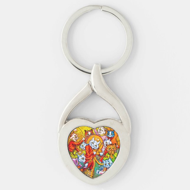 Cat Musical Band Key Ring (Front)