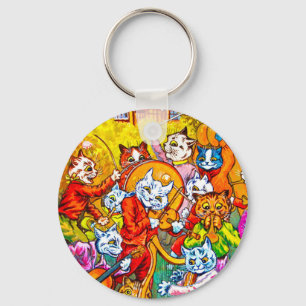Cat Musical Band Key Ring