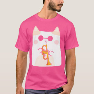 Cat Musician Cute Animal Lover Trumpeter Idea Trum T-Shirt