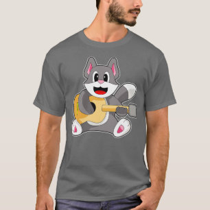 Cat Musician Guitar Music T-Shirt