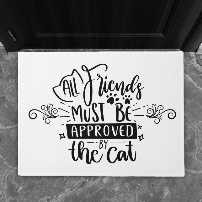 Cat Must Approve of Visitors | Cute Welcome Doormat (Creator Uploaded)