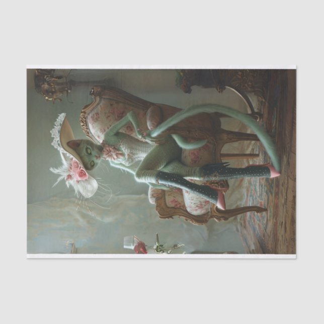 Cat named Adaline that is  Tissue Paper (Front)