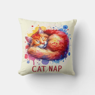 Cat Nap Artistic Cushion