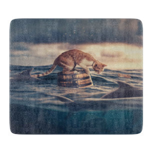 Cat Nap Dream or Nightmare Cutting Board