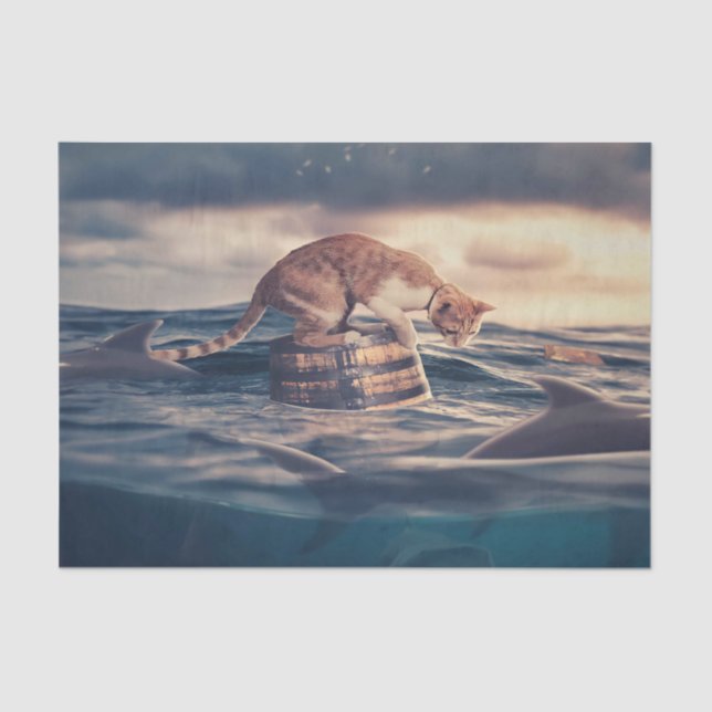 Cat Nap Dream or Nightmare Tissue Paper (Front)