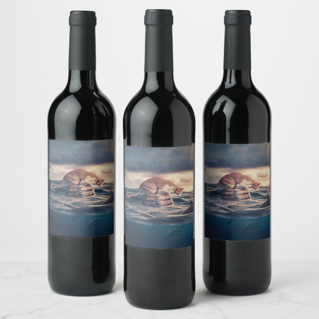 Cat Nap Dream or Nightmare Wine Label (Bottles)
