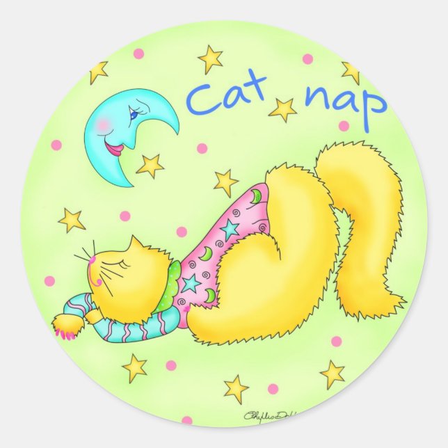 Cat Nap Sticker (Front)