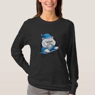 Cat Nap Time Bedtime White Cats Sleeping Cute Cat T-Shirt