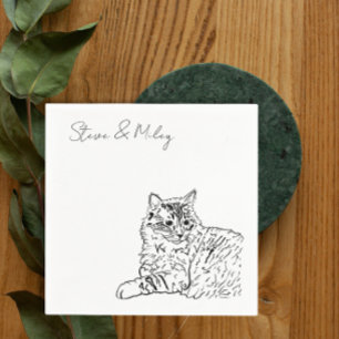 Cat Napkins for wedding cocktail Napkin