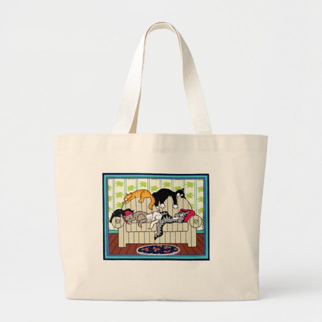 CAT NAPPERS LARGE TOTE BAG (Front)