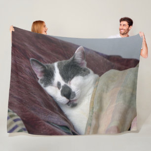 Cat Napping Fleece Blanket