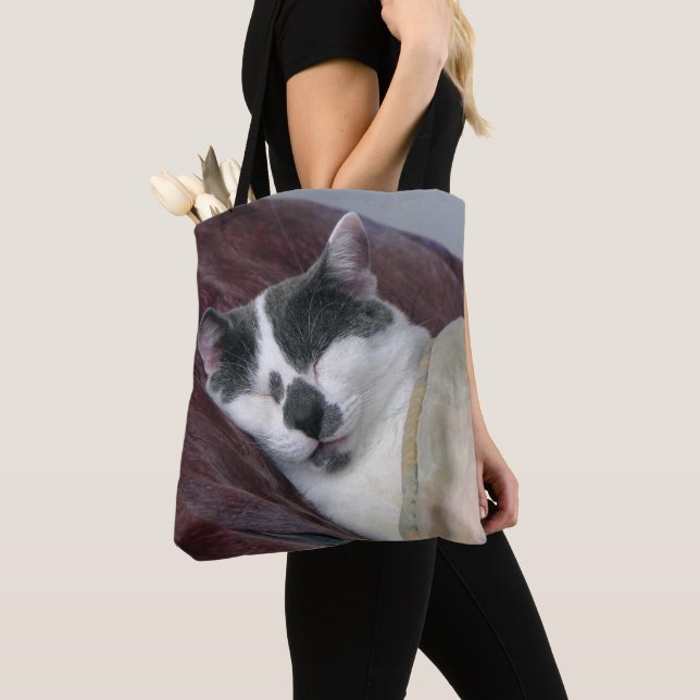 Cat Napping Tote Bag (Close Up)