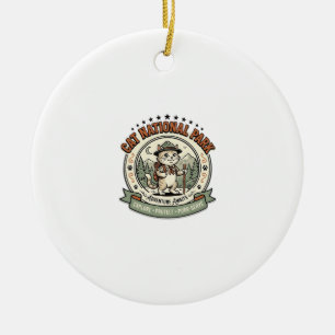 Cat National Park Cat National Park Poster Cat Vin Ceramic Tree Decoration