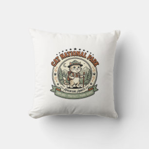 Cat National Park Cat National Park Poster Cat Vin Cushion