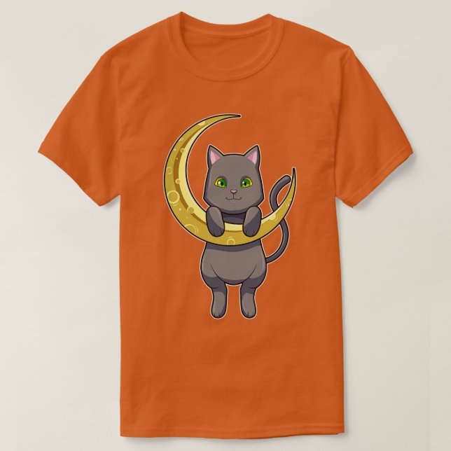 Cat Night Moon 2 T-Shirt (Design Front)