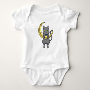 Cat Night Moon Baby Bodysuit