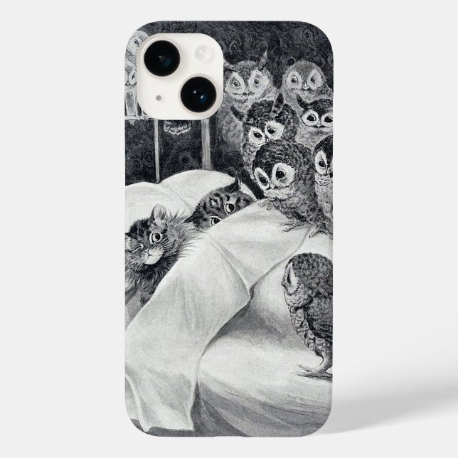 Cat Nightmare Owl Bird, Louis Wain Case-Mate iPhon iPhone Case (Back)