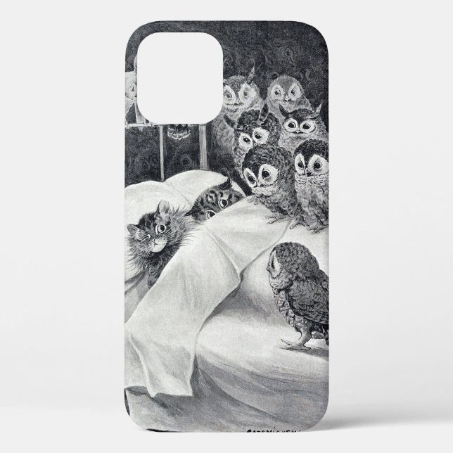 Cat Nightmare Owl Bird, Louis Wain Case-Mate iPhone Case (Back)