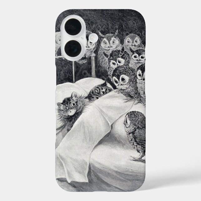 Cat Nightmare Owl Bird, Louis Wain Case-Mate iPhone Case (Back)