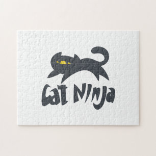 Cat ninja - Choose background color Jigsaw Puzzle