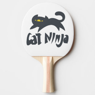 Cat ninja - Choose background color Ping Pong Paddle