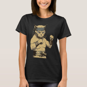 Cat Ninja Fighter   Cat Practice Karate T-Shirt