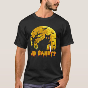 Cat No Candy Murderous Cat With Knife Halloween Co T-Shirt