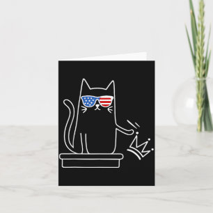 Cat No Kings in America Funny Political Cat Lady Card