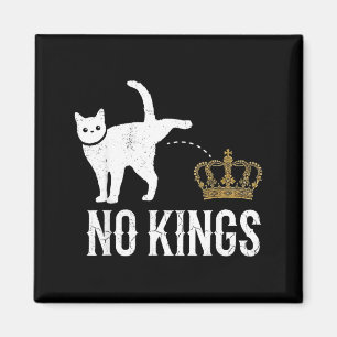 Cat No Kings in America Funny Political Cat Lady Magnet
