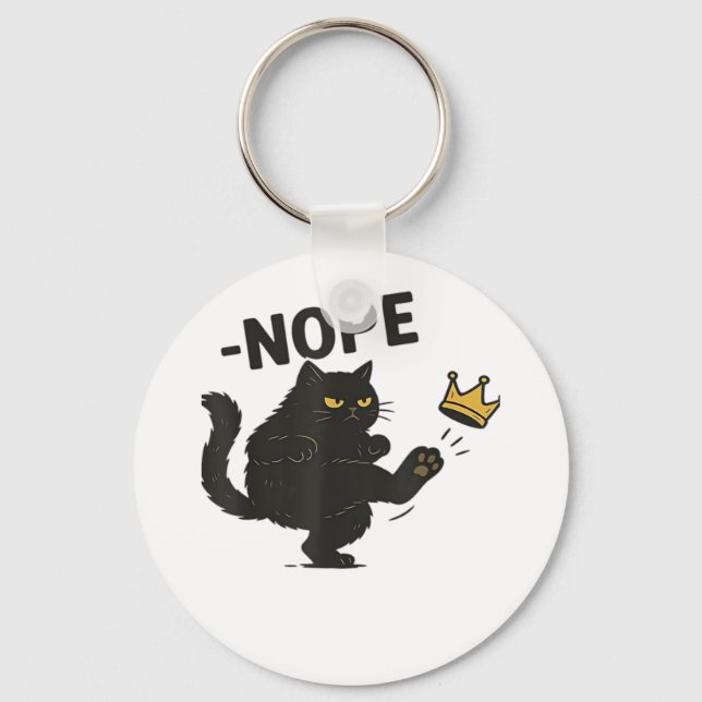 Cat No Kings In America  Key Ring (Front)