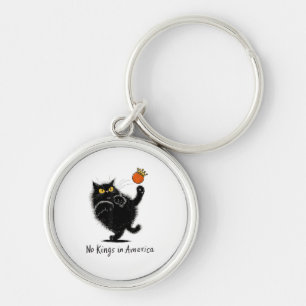 Cat No Kings In America We The People Political Key Ring