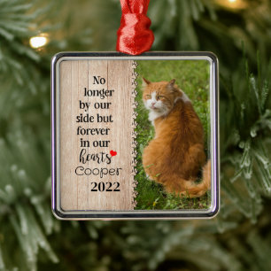 Cat No Longer By Our Side But Forever In Our Heart Metal Tree Decoration