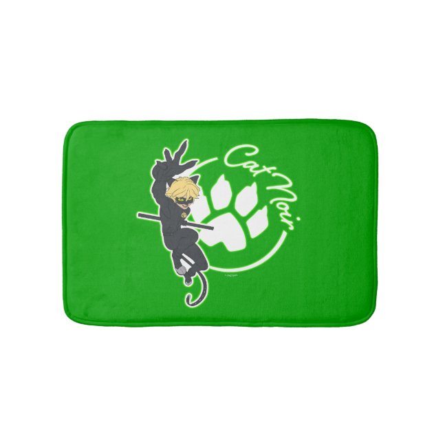Cat Noir Badge Bath Mat (Front)