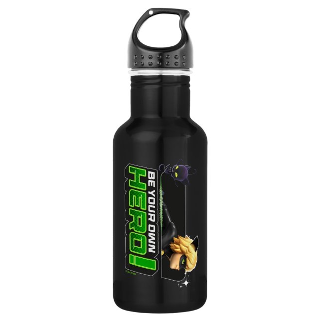 Cat Noir | Be Your Own Hero 532 Ml Water Bottle (Front)