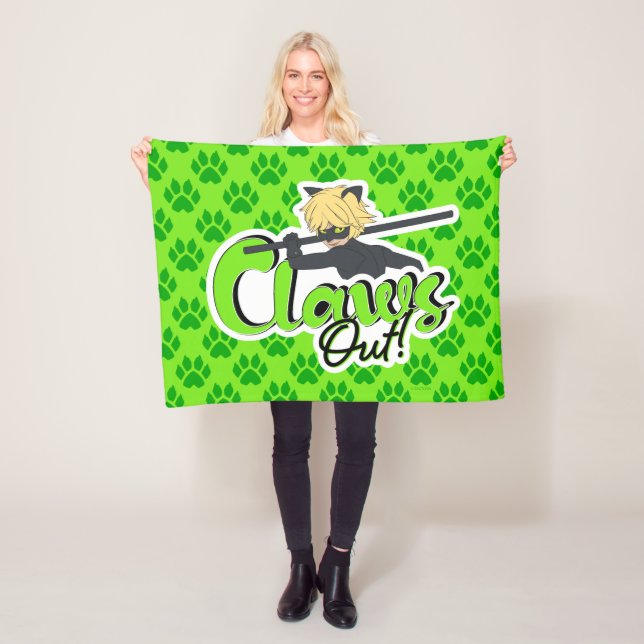 Cat Noir | Claws Out! Fleece Blanket (In Situ)