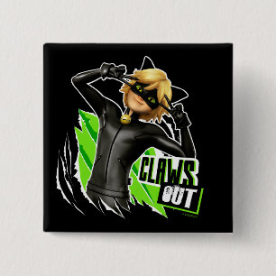 Cat Noir   Claws Out Graphic 15 Cm Square Badge