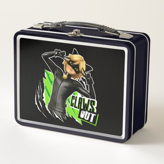 Cat Noir | Claws Out Graphic Metal Lunch Box (Front)