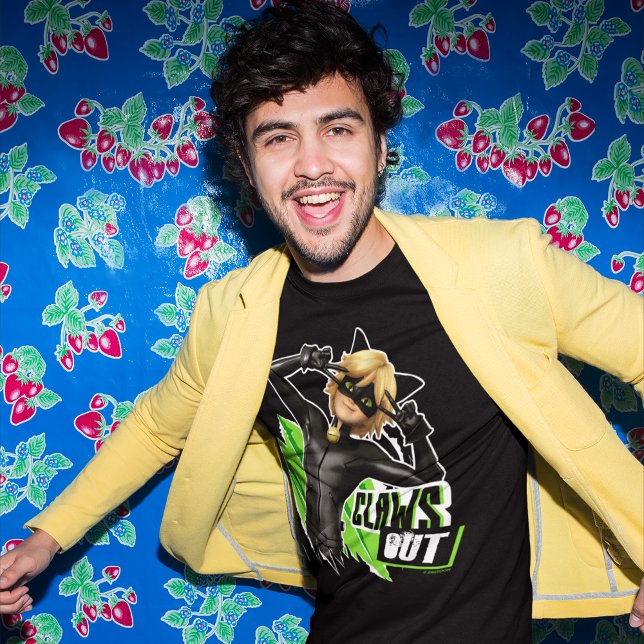 Cat Noir | Claws Out Graphic T-Shirt (Man wearing t-shirt)