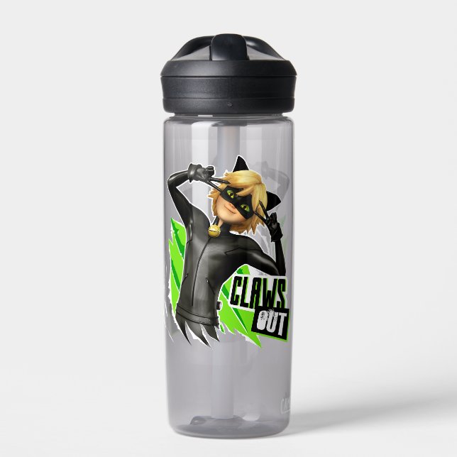 Cat Noir | Claws Out Graphic Water Bottle (Front)